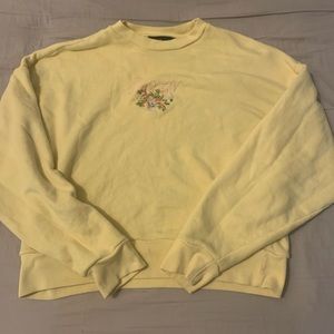 Lazy Oaf Yellow Vase Cropped Pullover